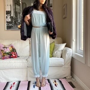 NWT Vintage sheer jumpsuit with lace detail